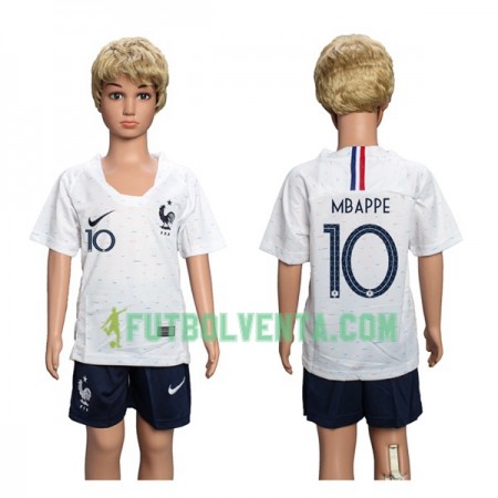Camiseta de fútbol Francia Mbappe 10 Niño 2ª equipación Mundial 2018 Camiseta de fútbol Francia Mbappe 10 Niño 2ª equipación Mundial 2018